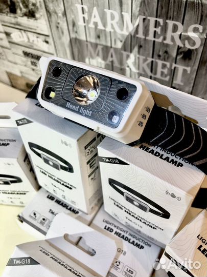 Налобный сенсорный фонарь