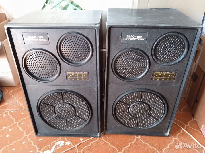 Колонки музыкальные СССР 25ас-109 25 ват 4 ом