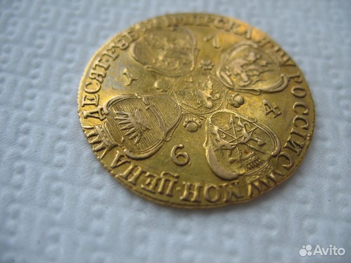 RRR Червонец Екатерины 2 -1764г