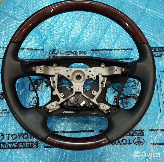 Руль Lexus Lx 570 с деревянными вставками
