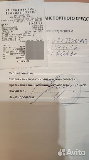 Велосипед BMX Tech Team Grasshopper 20