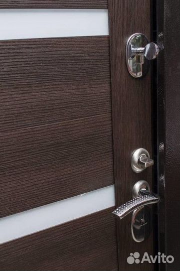 Дверь Marcus Комета медь черное стекло, Венге