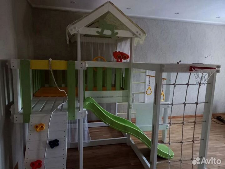 Детский комплекс для дома домик с крышей