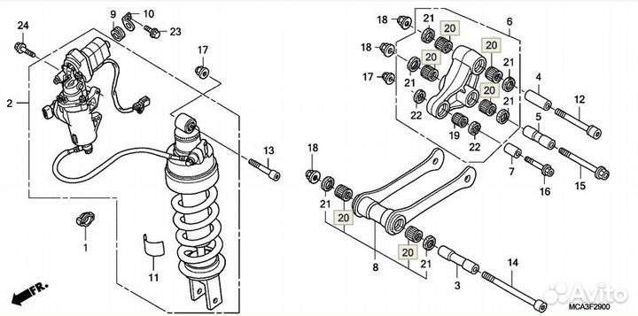 Honda SET1 Подшипник прогрессии VFR 1200 (треб. 3ш