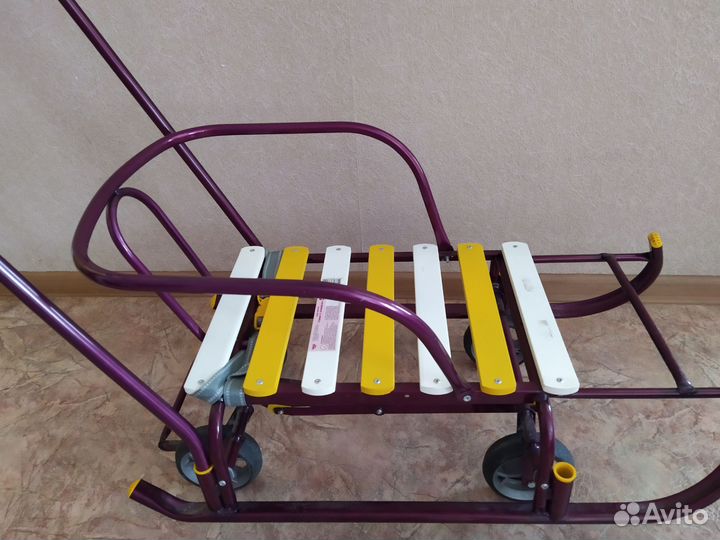 Детские сани с колесами