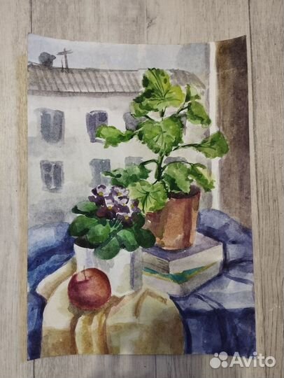 Картина натюрморт акварелью