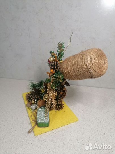 Новогодний декор для дома, поделка в школу и сад