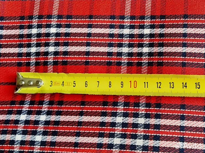 Ткань в клетку шотландка отрезы 1 м и 4 м