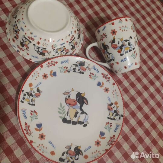 Детский сервиз тарелки чашка