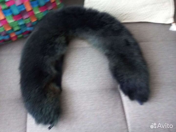 Меховой воротник чернобурка