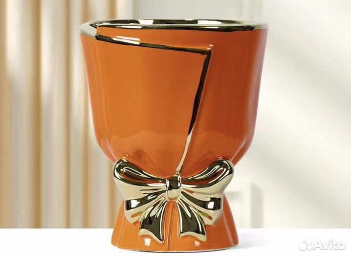 Ваза керамическая цветочный горшок в виде букета