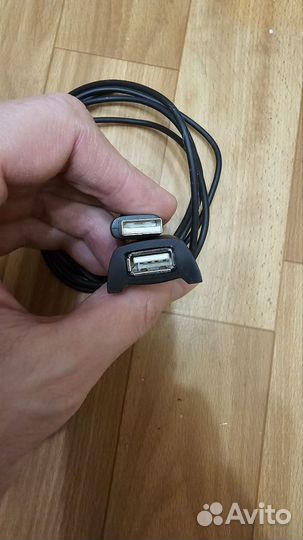 Кабель USB 2.0 (Type-A M, Type-A F), 1.6 м