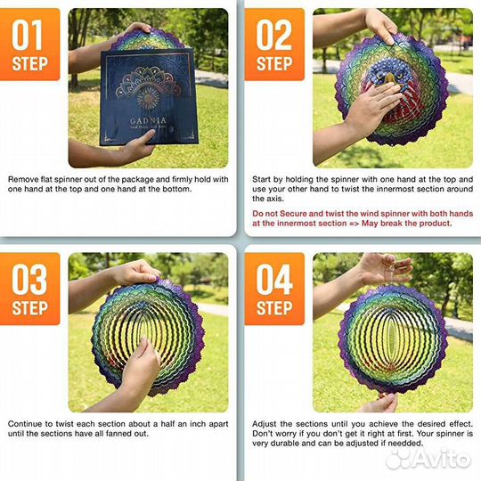 Крутящаяся подвеска мандала металл без окраски