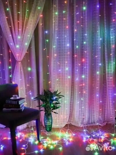 Гирлянда штора Новая