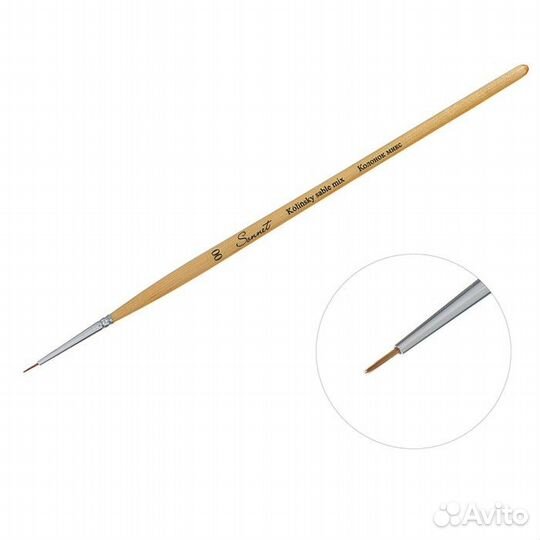 Кисть микс Сонет 00, колонок, круглая, короткая