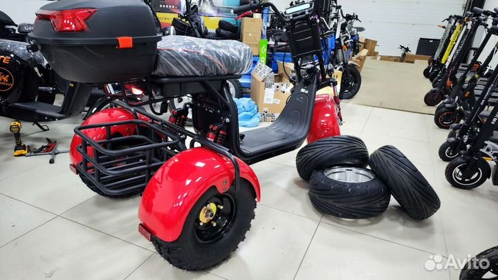 Электроскутер White Siberia PRO Trike 3000 трицикл