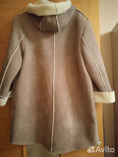Дубленка с капюшоном 48 50 Легкая