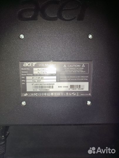 Монитор Acer 19 диагональ