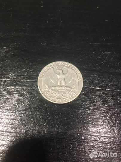 Монета перевертыш liberty quarter dollar 1967