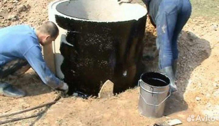 Септик из бетонных колец под ключ канализация