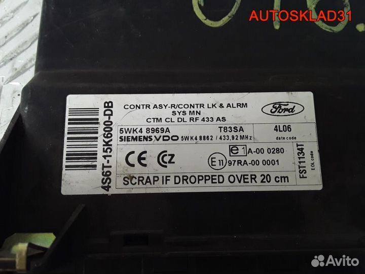 Блок комфорта Ford Fusion 2s6t15r600db