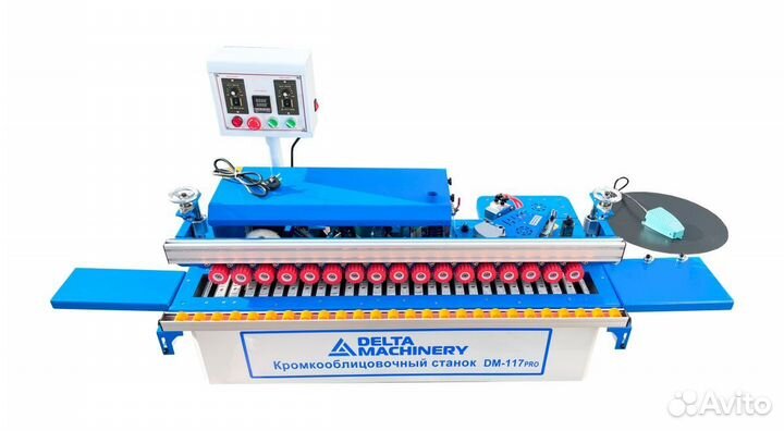 Кромкооблицовочный станок deltamachinery DM-117 PRO c автоматической подачей заготовки