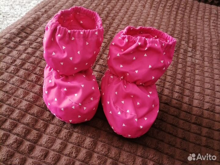 Пинетки для девочки теплые