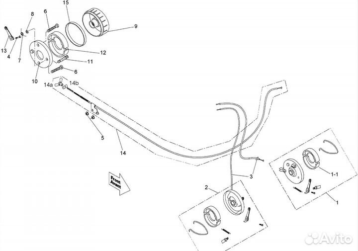 Комплект тормозных колодок BRP Can-An DS 90 4T