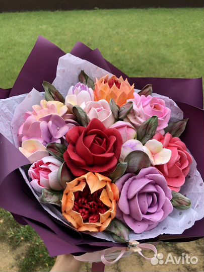 Сладкие букеты из зефира