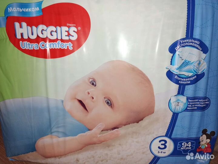 Подгузники huggies ultra comfort 3