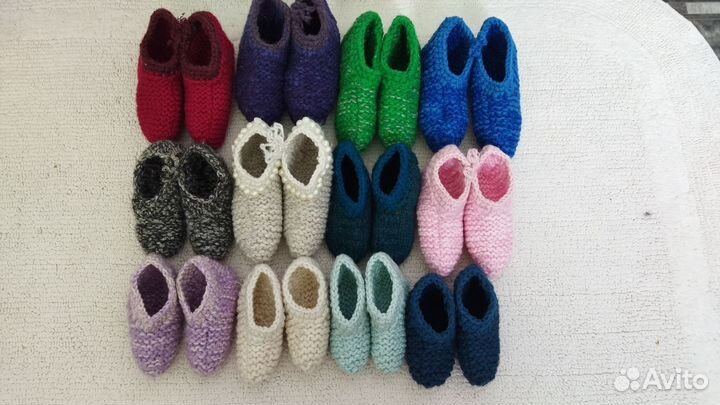 Носки, тапочки (следки) вязаные