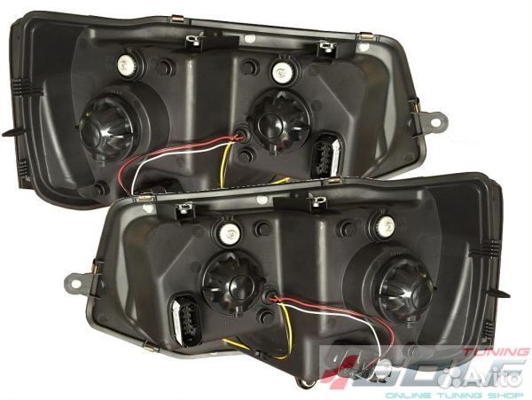 VW T5 09-15 Фары LED-Lightguide design черные