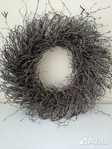 Венок декоративный из березовых веток