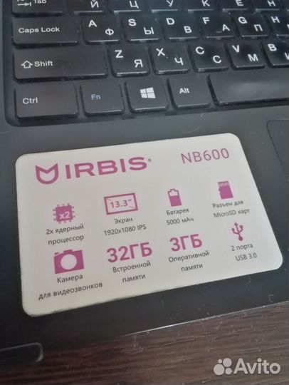 Ноутбук Irbis nb600