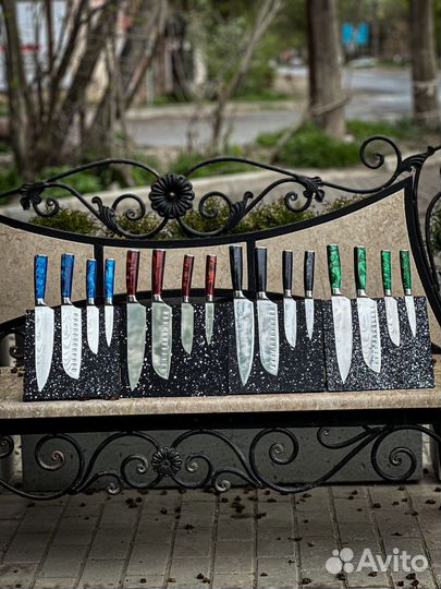 Набор кухонных ножей с подставкой