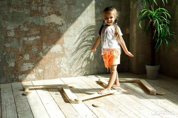 Балансировочная доска балансир для детей Фитнес