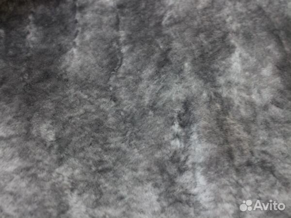 Мех искуственный на нетканой подложке серый