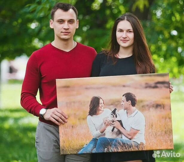 Портрет на холсте по фото (разные размеры)