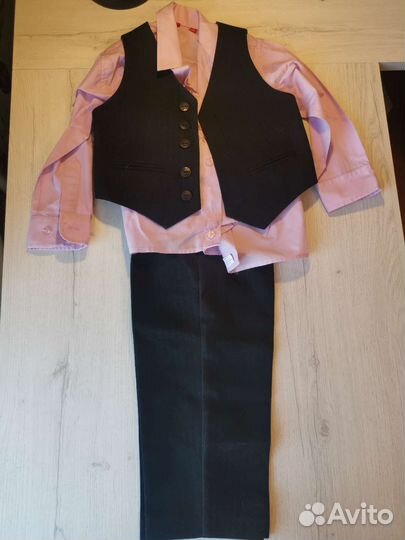 Костюм жилетка, брюки, рубашка 92-98, 2-3 года