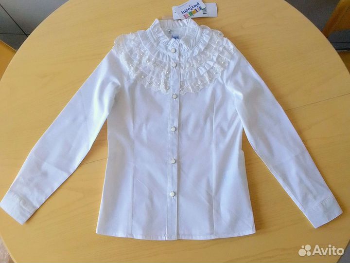 Для школы новые блузки, р. 122- 128 -134