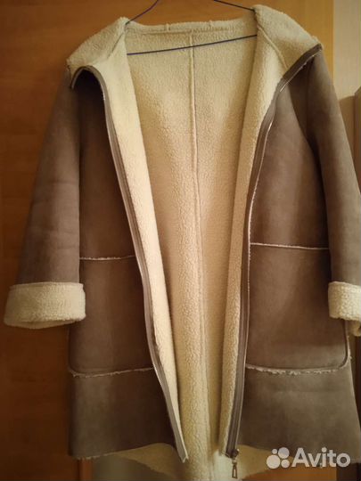 Дубленка с капюшоном 48 50 Легкая