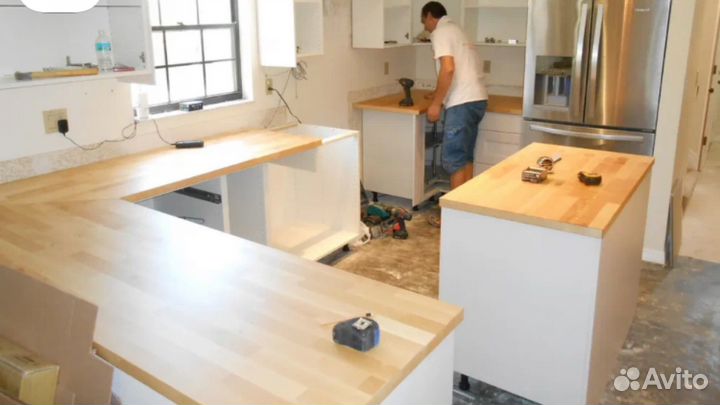 Сборка установка кухонной мебели