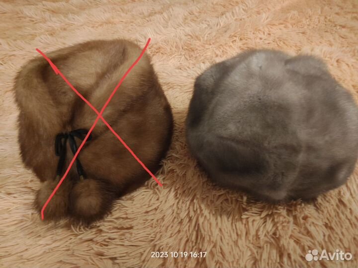 Шапка норковая женская