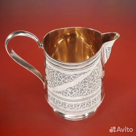 Молочник серебро 875 проба Кубачи СССР