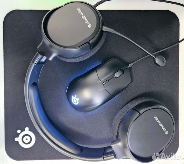Наушники SteelSeries Arctis 1 и мышь Rival 3