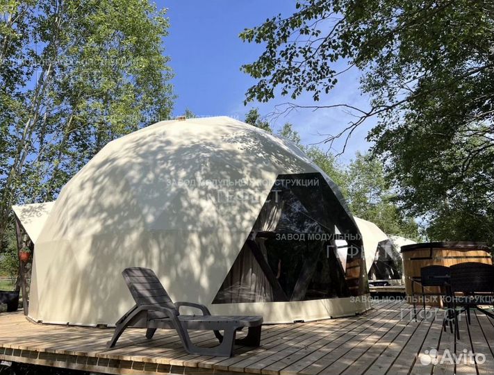 Готовый глэмпинг, шатер сфера