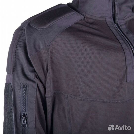 Тактический боевой костюм чёрный с бронежилетом