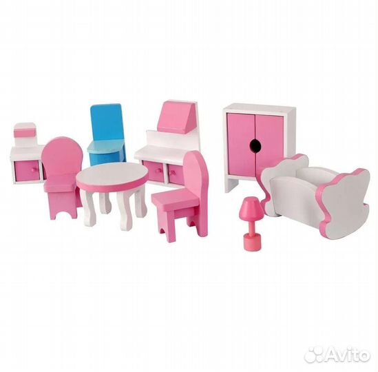 Кукольный домик с мебелью