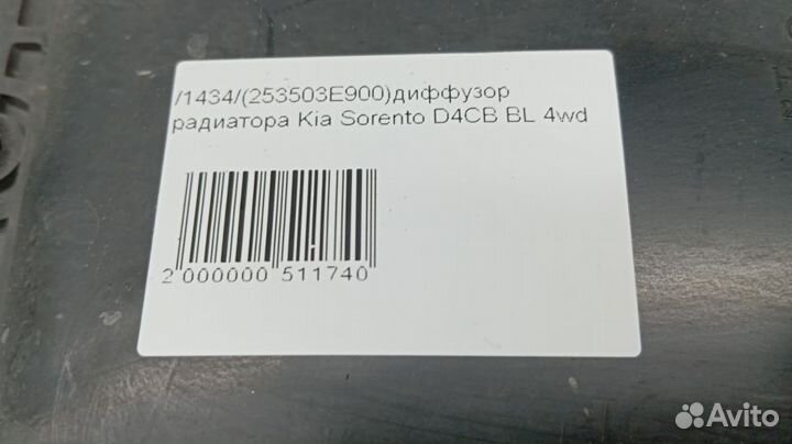 Диффузор радиатора Kia Sorento