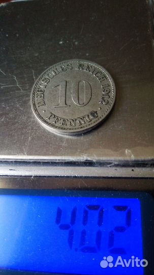 Монета старая германия(бисмарк) 1912 год.никель